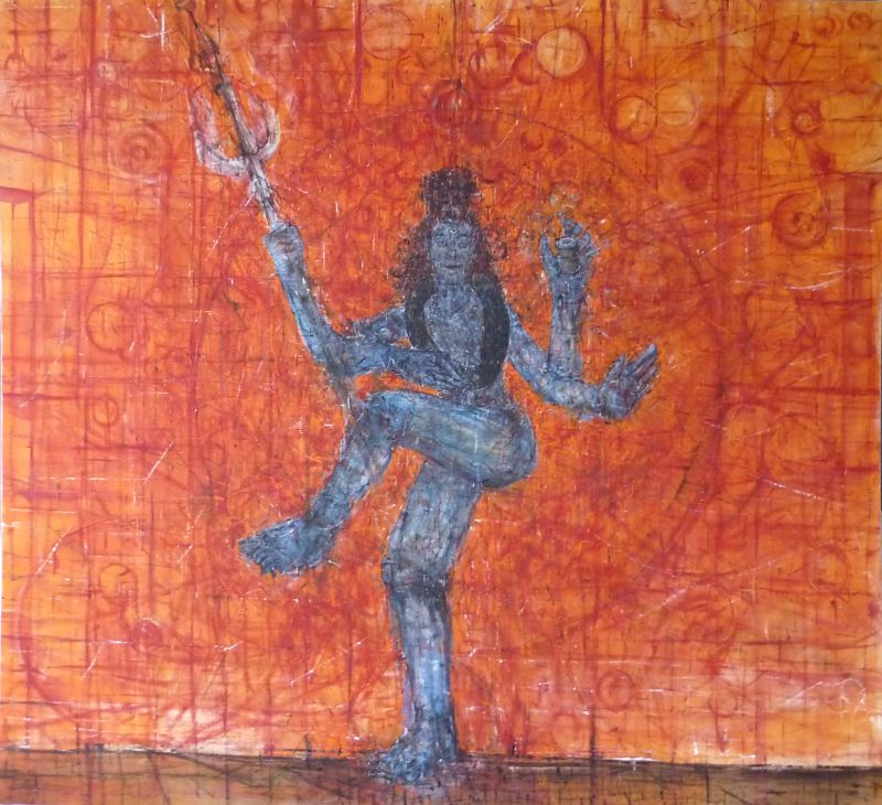 TREINTA Y TRES (Shiva) - Oleo en tela 152 x 139 cm